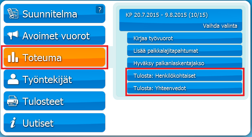 20 (28) Esimiehesi näkee nyt omassa näkymässään, että olet käsitellyt jakson vuorot ja voi omalta osaltaan käsitellä tietosi.