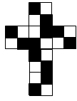 Kenguru 2013 Junior sivu 4 / 9 8. Kuution pintaan on maalattu mustia ja valkoisia neliöitä aivan kuin kuutio olisi rakennettu neljästä valkoisesta ja neljästä mustasta pienemmästä kuutiosta.
