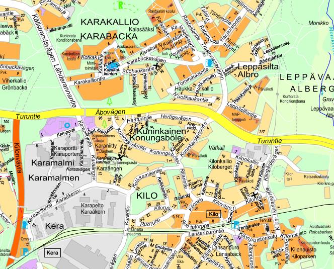 Täydennysrakentamiskohde sijaitsee Espoon Karakalliossa Rastaalantien ja Kalasääksentien välisellä alueella sekä osaksi Kalasääksentien länsipuolella Karakalliontien pohjoispuolella (kuva 1). Kuva 1.