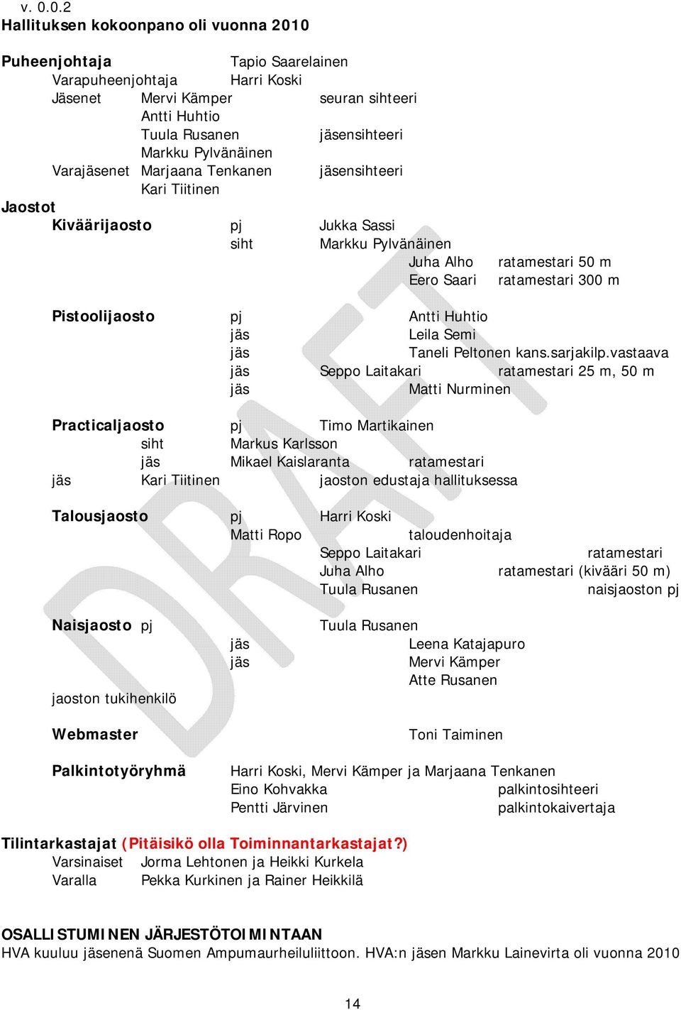 Huhtio jäs Leila Semi jäs Taneli Peltonen kans.sarjakilp.