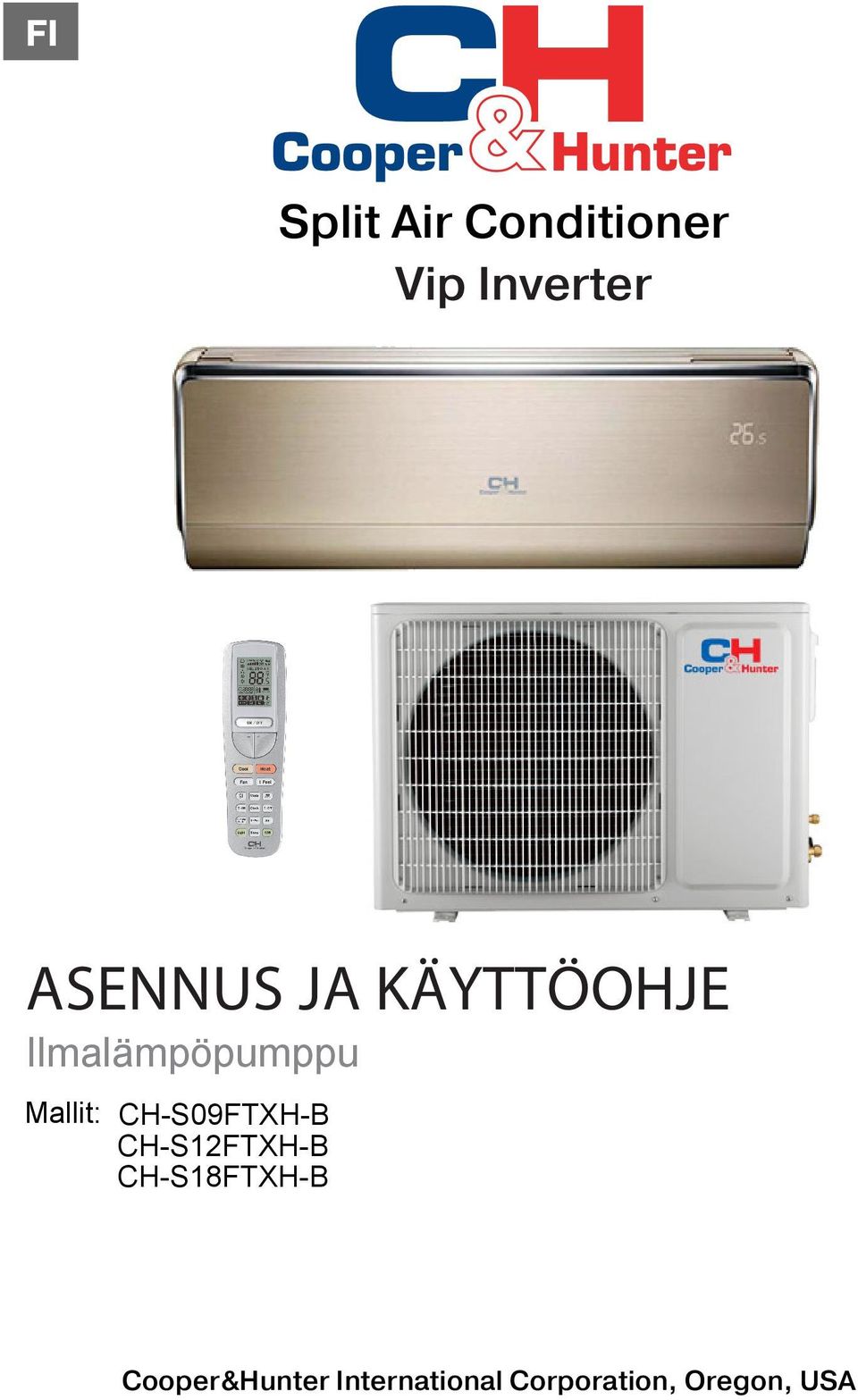 Mallit: CH-S09FTXH-B CH-S12FTXH-B