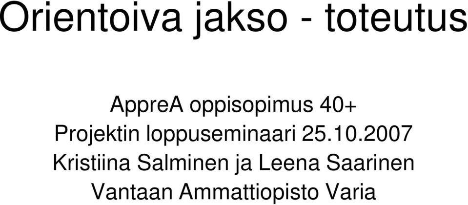 loppuseminaari 25.10.