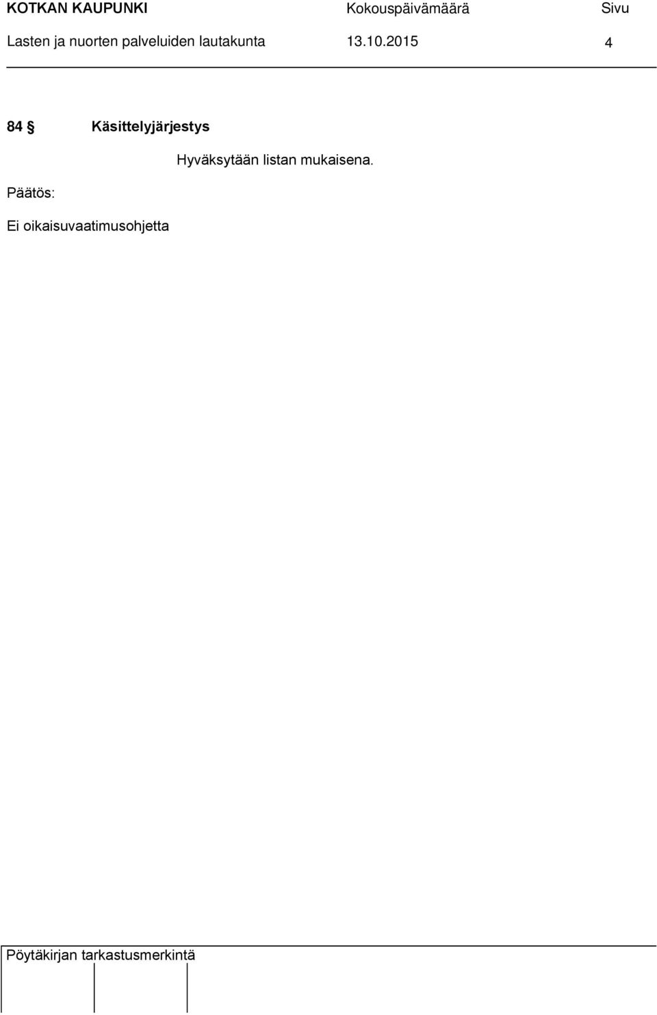 Hyväksytään listan