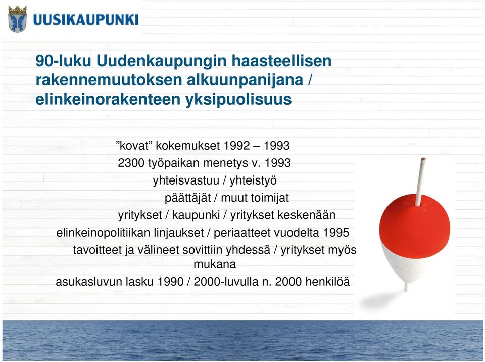 1993 yhteisvastuu / yhteistyö päättäjät / muut toimijat yritykset / kaupunki / yritykset keskenään