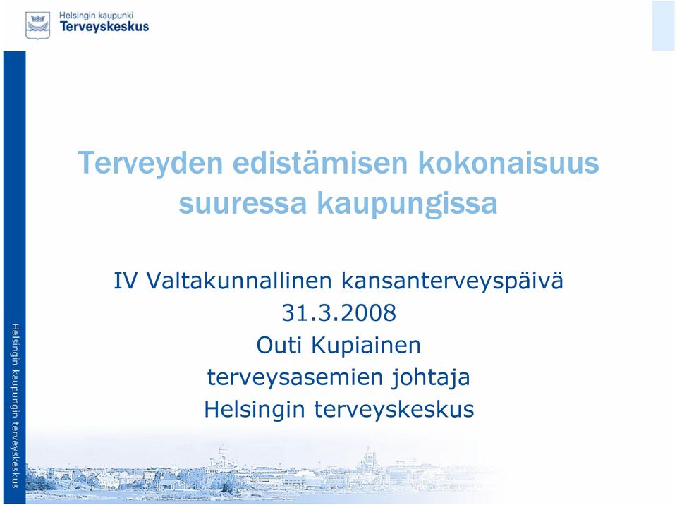 kansanterveyspäivä 31