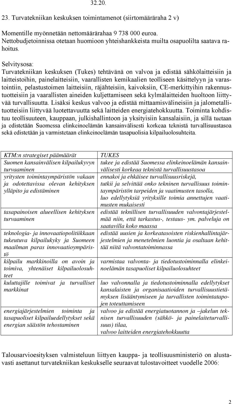 Selvitysosa: Turvatekniikan keskuksen (Tukes) tehtävänä on valvoa ja edistää sähkölaitteisiin ja laitteistoihin, painelaitteisiin, vaarallisten kemikaalien teolliseen käsittelyyn ja varastointiin,