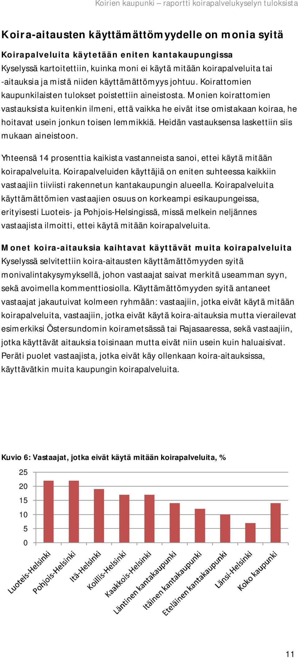 Monien koirattomien vastauksista kuitenkin ilmeni, että vaikka he eivät itse omistakaan koiraa, he hoitavat usein jonkun toisen lemmikkiä. Heidän vastauksensa laskettiin siis mukaan aineistoon.