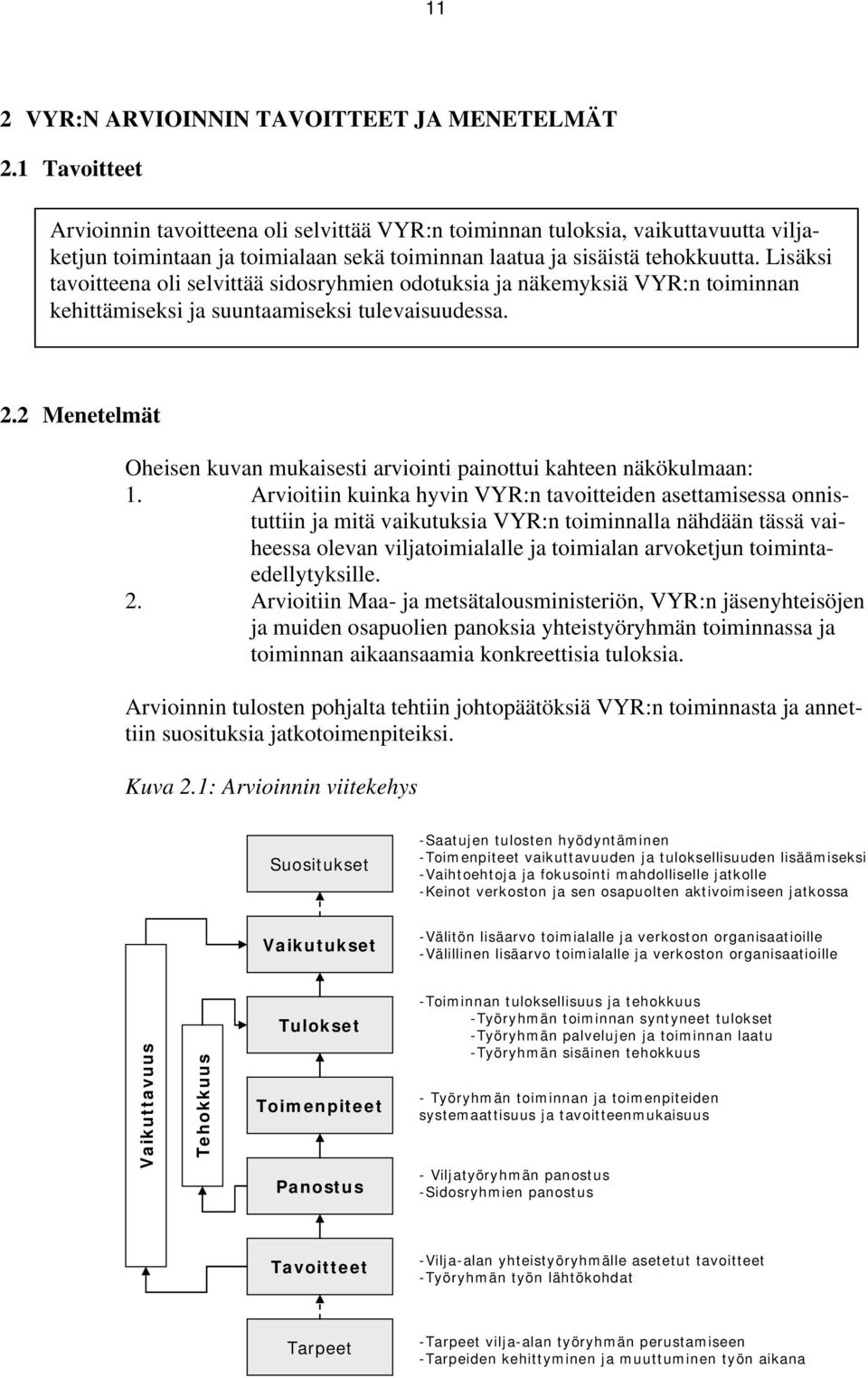 Lisäksi tavoitteena oli selvittää sidosryhmien odotuksia ja näkemyksiä VYR:n toiminnan kehittämiseksi ja suuntaamiseksi tulevaisuudessa. 2.