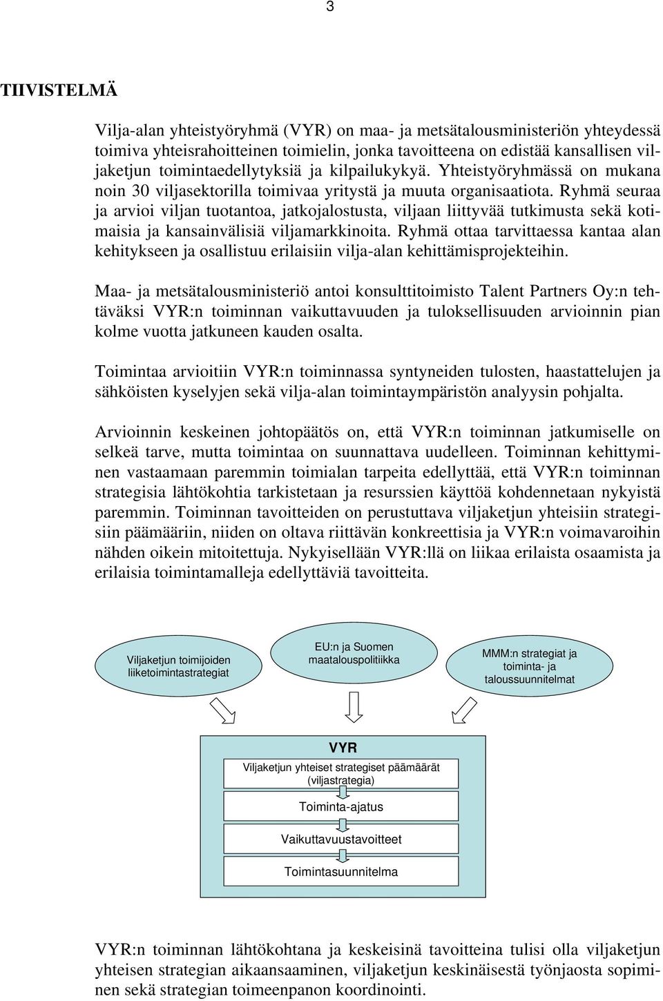 Ryhmä seuraa ja arvioi viljan tuotantoa, jatkojalostusta, viljaan liittyvää tutkimusta sekä kotimaisia ja kansainvälisiä viljamarkkinoita.