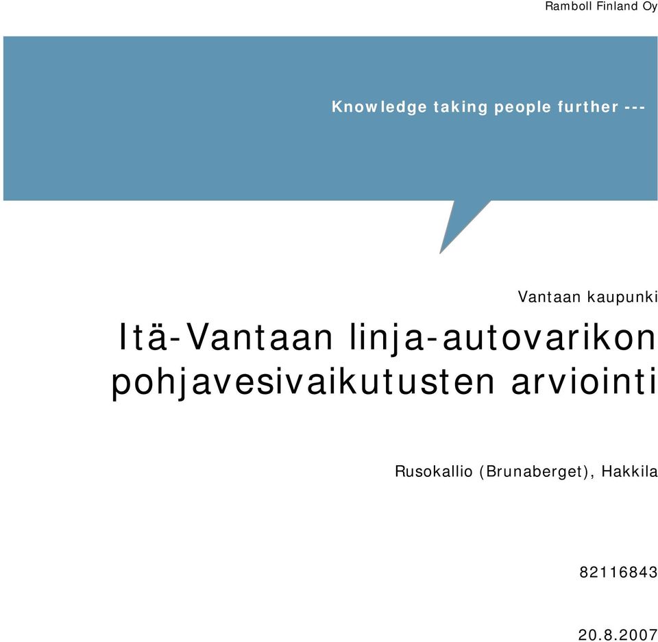 linja-autovarikon pohjavesivaikutusten