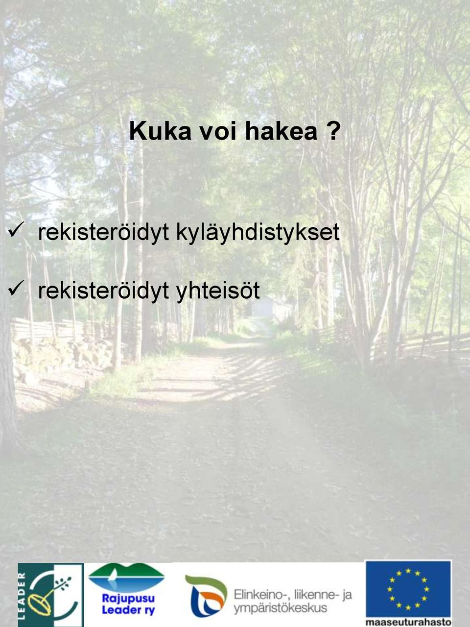 kyläyhdistykset 