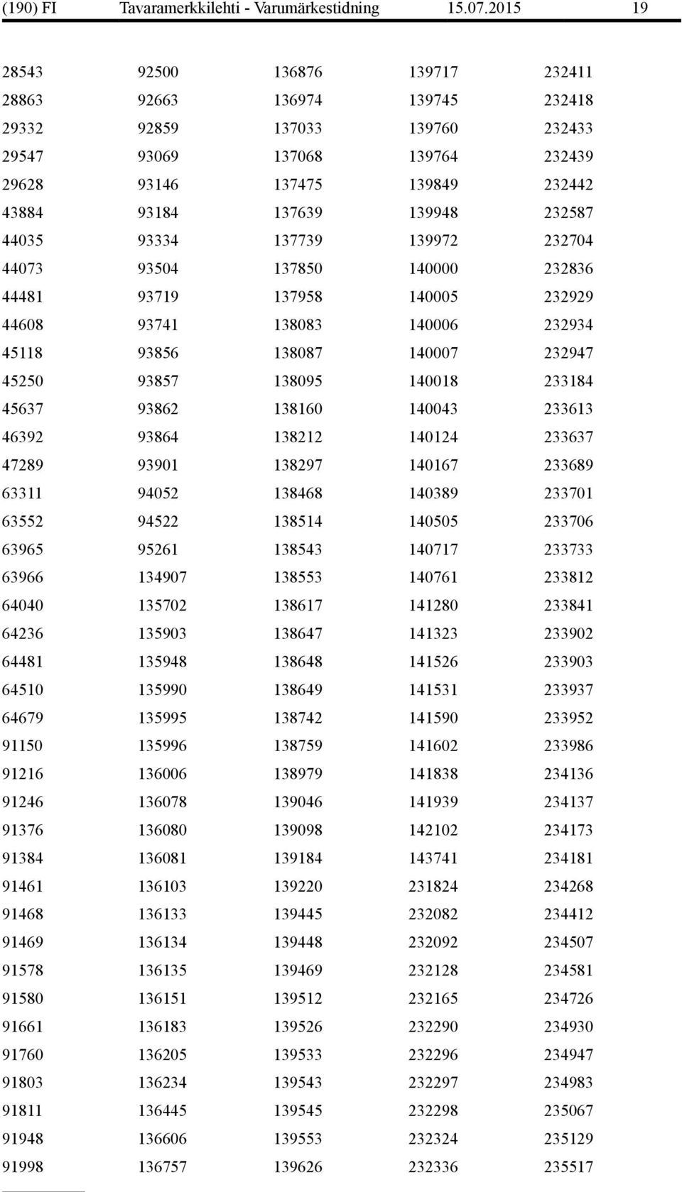 232587 44035 93334 137739 139972 232704 44073 93504 137850 140000 232836 44481 93719 137958 140005 232929 44608 93741 138083 140006 232934 45118 93856 138087 140007 232947 45250 93857 138095 140018