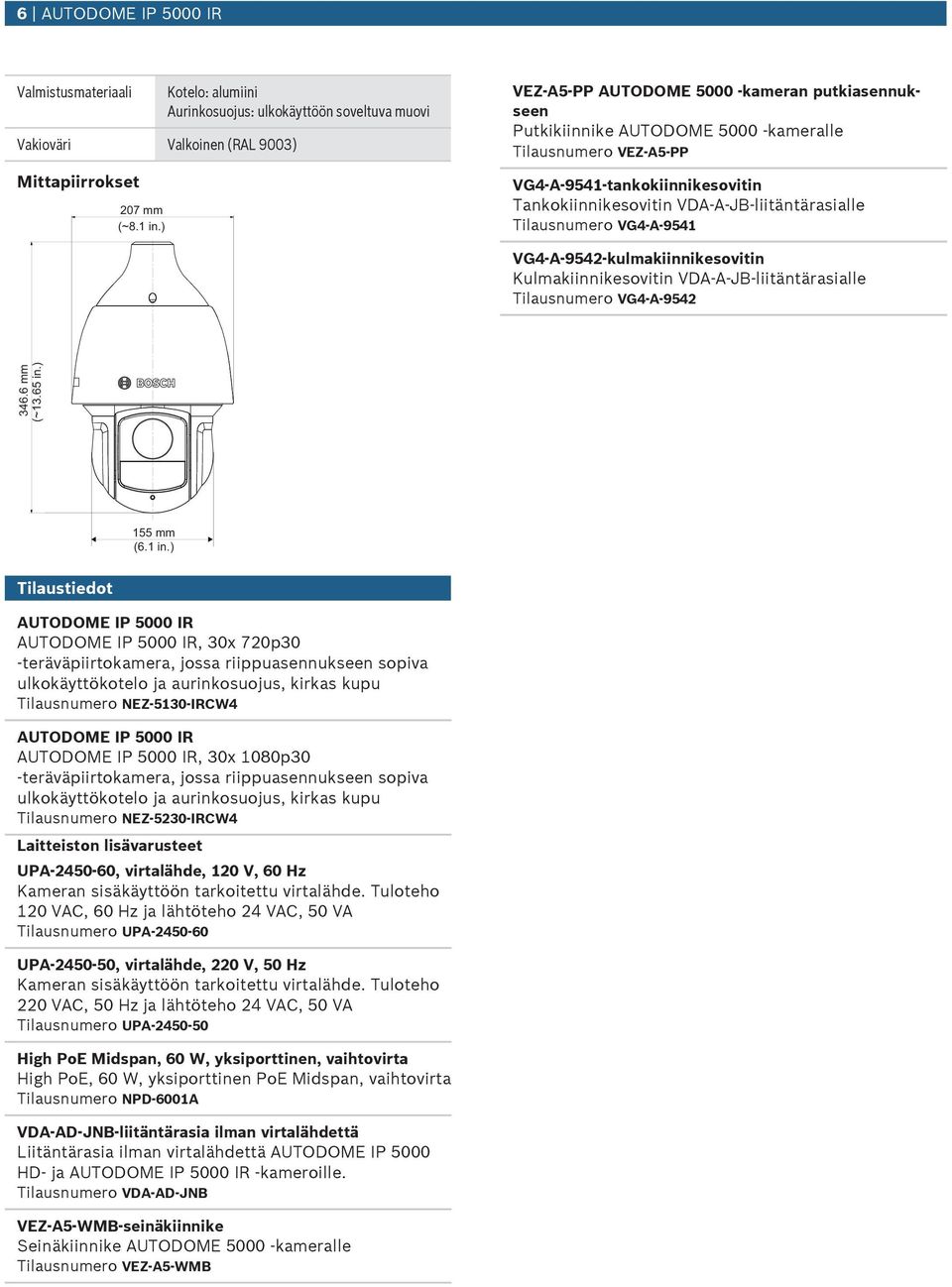 Tankokiinnikesovitin VDA-A-JB-liitäntärasialle Tilasnmero VG4-A-9541 VG4-A-9542-klmakiinnikesovitin Klmakiinnikesovitin VDA-A-JB-liitäntärasialle Tilasnmero VG4-A-9542 346.6 mm (~13.65 in.) 155 mm (6.