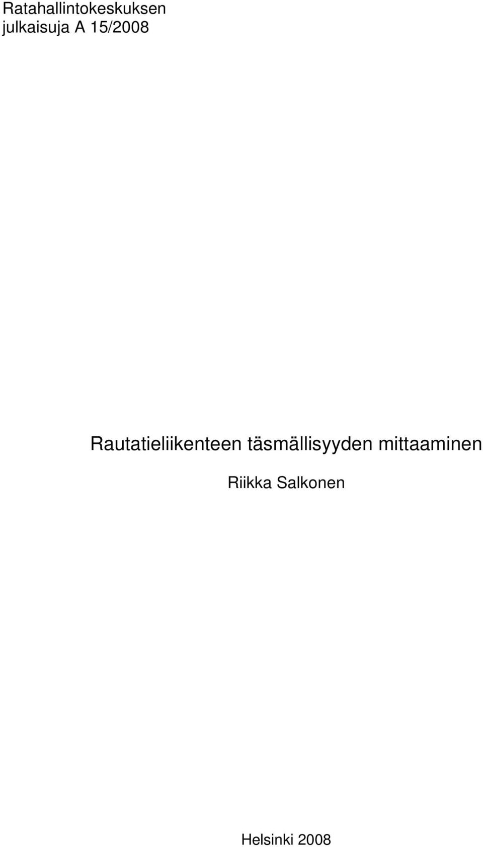 Rautatieliikenteen
