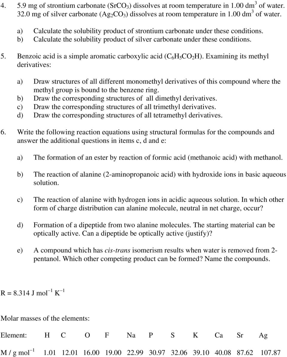 Examining its methyl derivatives: a) Draw structures of all different monomethyl derivatives of this compound where the methyl group is bound to the benzene ring.