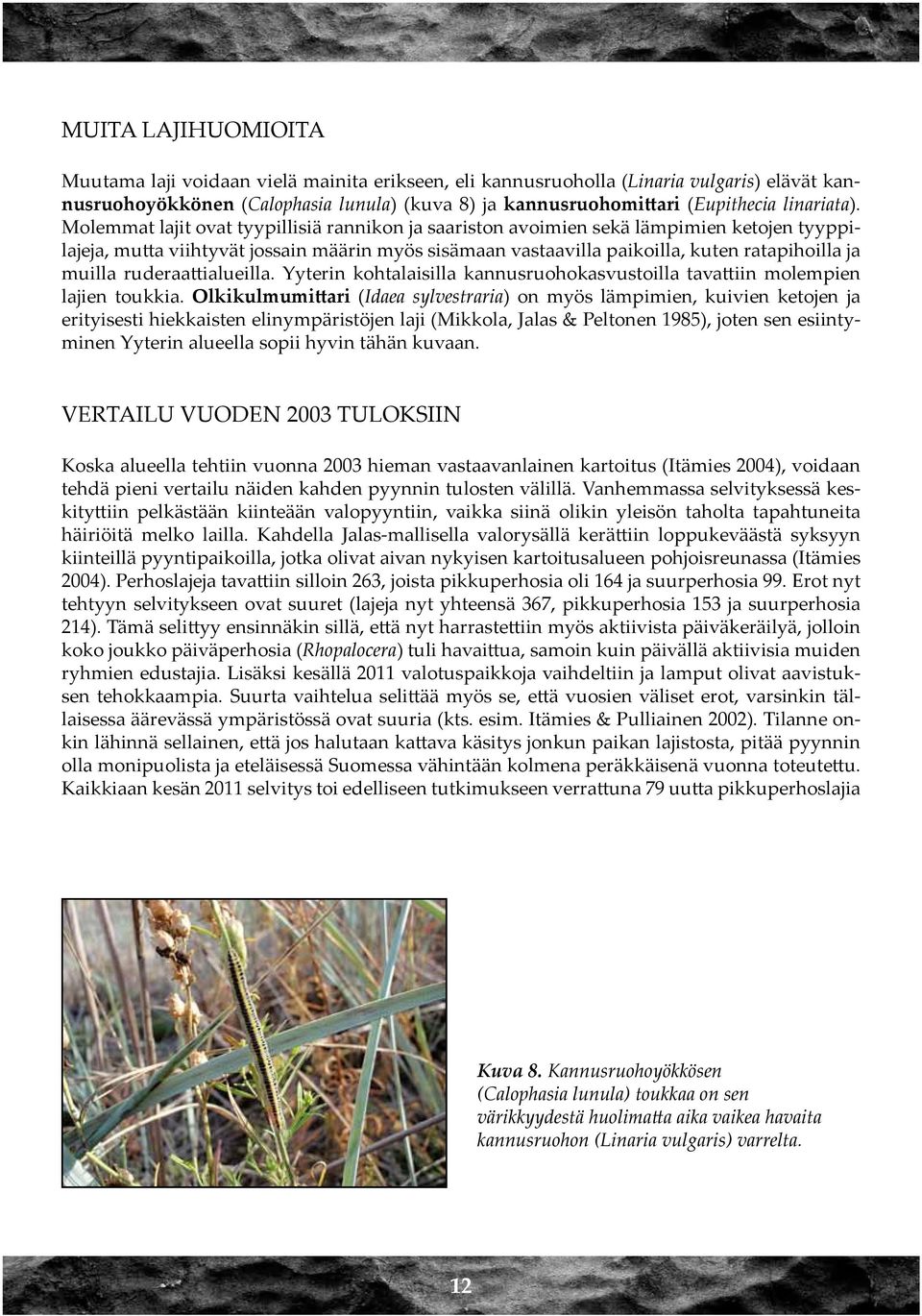 Molemmat lajit ovat tyypillisiä rannikon ja saariston avoimien sekä lämpimien ketojen tyyppilajeja, mutta viihtyvät jossain määrin myös sisämaan vastaavilla paikoilla, kuten ratapihoilla ja muilla
