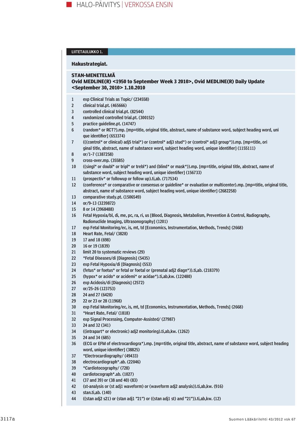 [mp=title, original title, abstract, name of substance word, subject heading word, uni que identifier] (653374) 7 (((control* or clinical) adj5 trial*) or (control* adj3 stud*) or (control* adj3