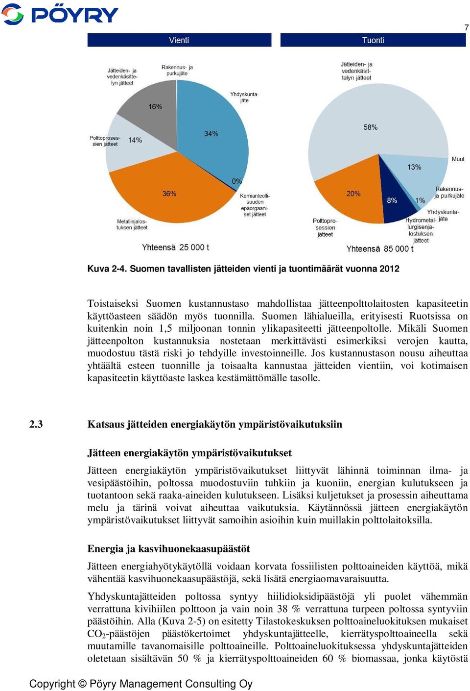 Mikäli Suomen jätteenpolton kustannuksia nostetaan merkittävästi esimerkiksi verojen kautta, muodostuu tästä riski jo tehdyille investoinneille.