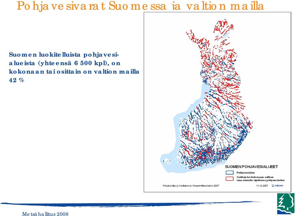 pohjavesialueista (yhteensä 6 500