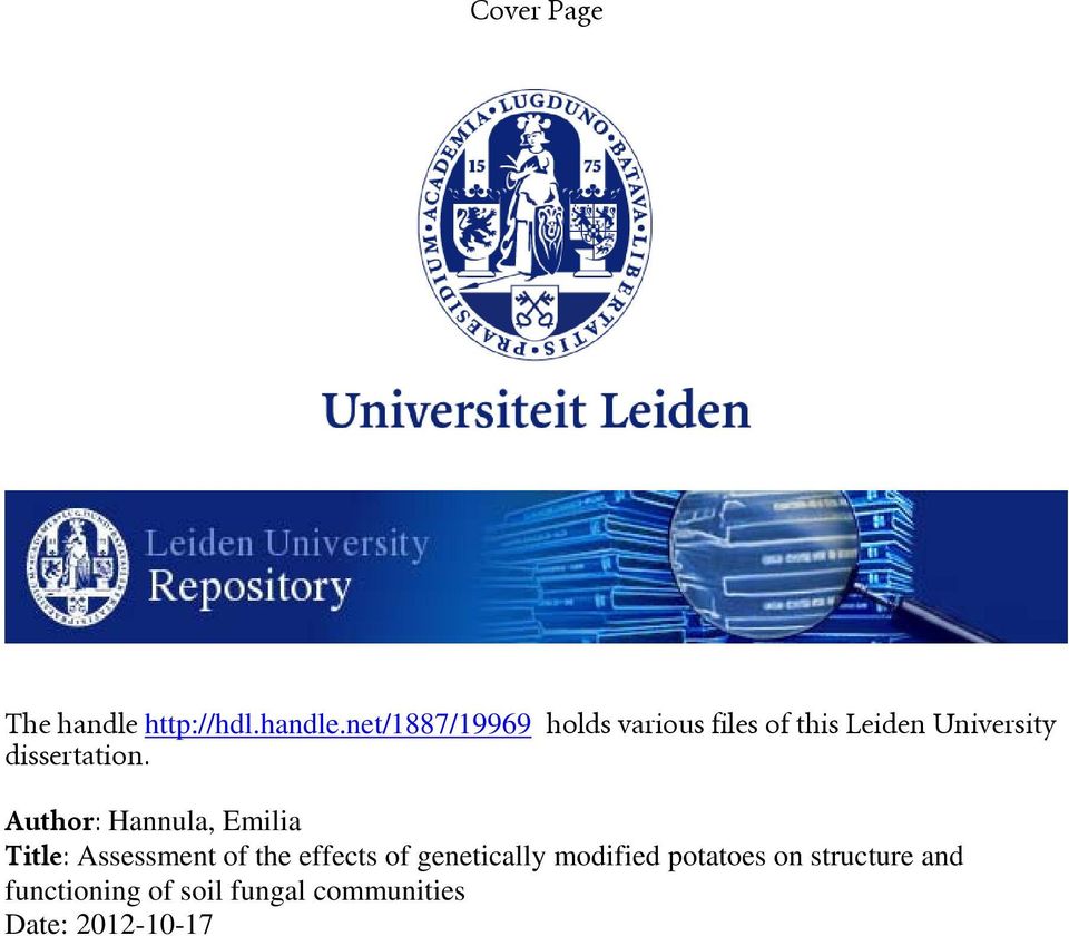 net/1887/19969 holds various files of this Leiden University