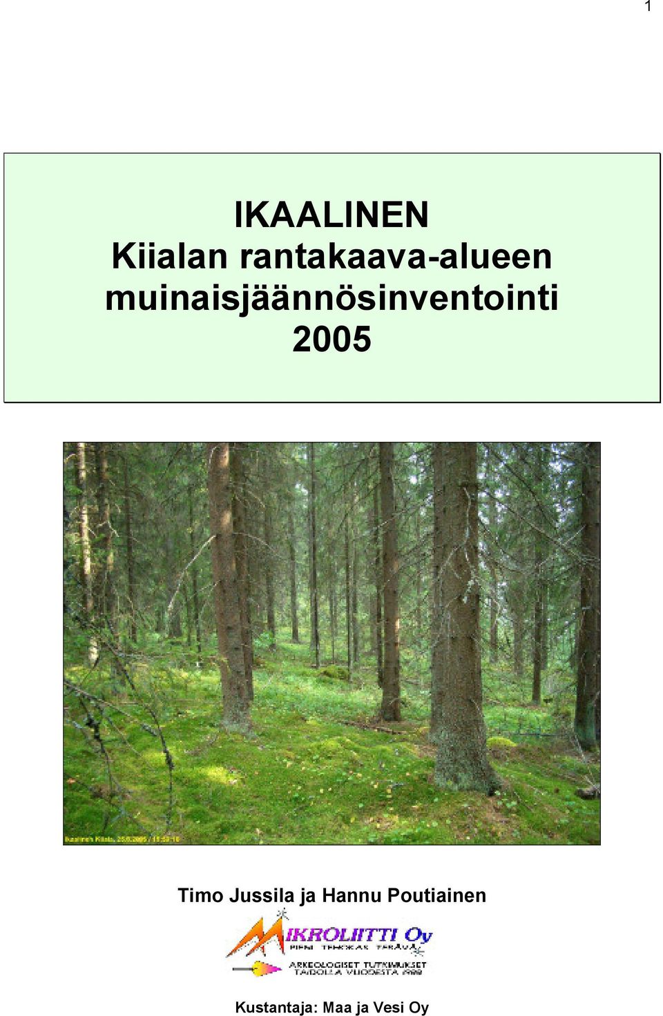 muinaisjäännösinventointi 2005