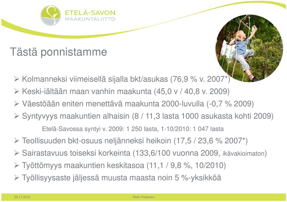 Etelä-Savossa syntyi v.