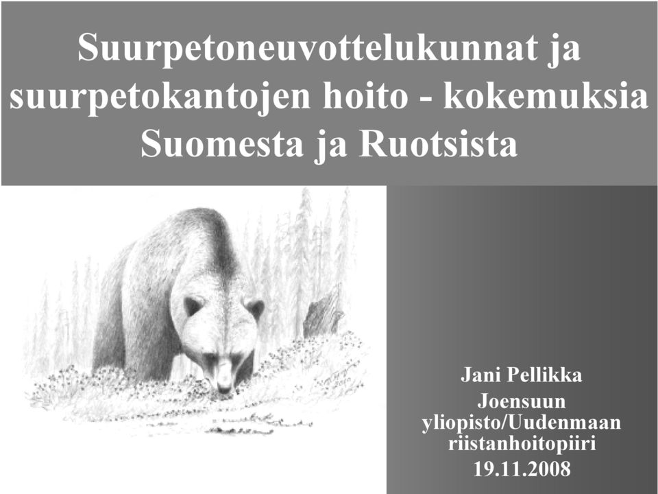 Suomesta ja Ruotsista Jani Pellikka