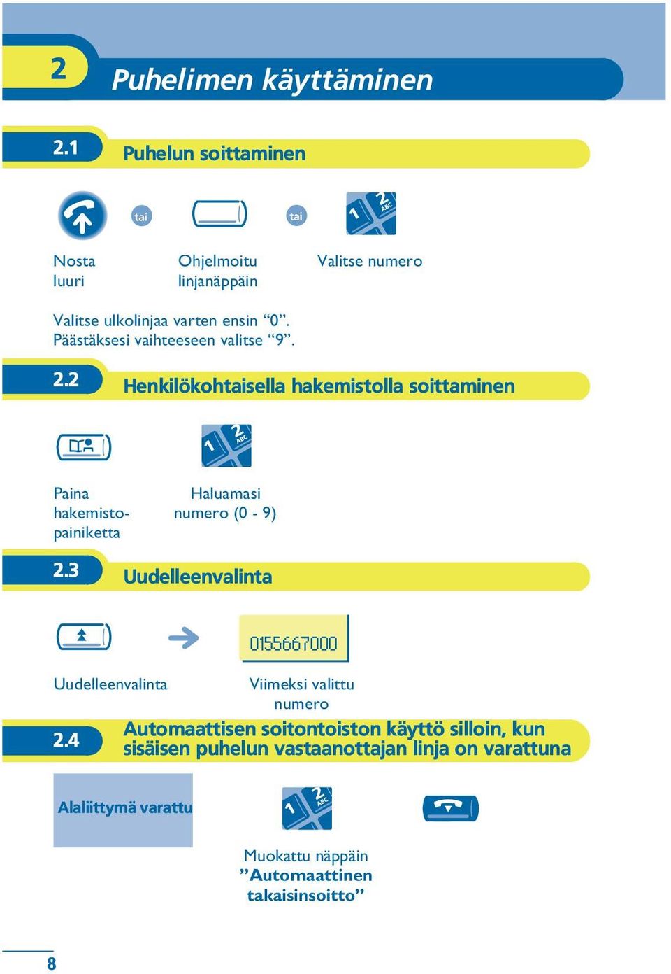 Päästäksesi vaihteeseen valitse 9. 2.