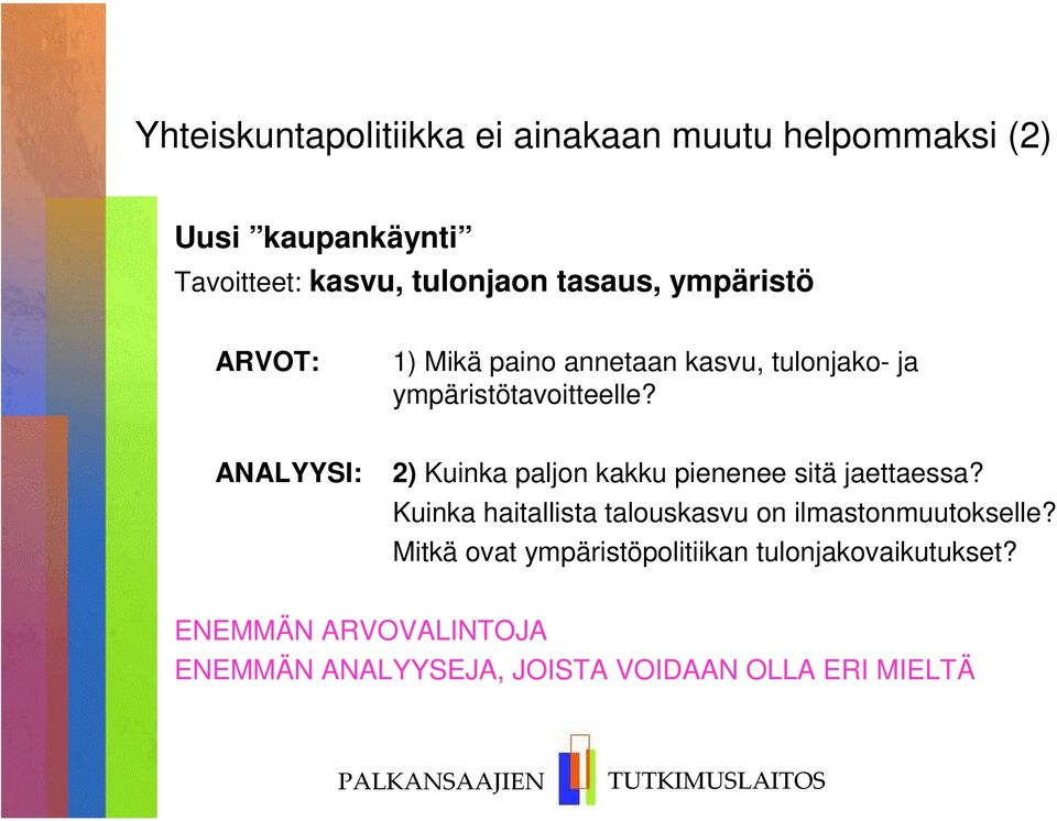 ANALYYSI: 2) Kuinka paljon kakku pienenee sitä jaettaessa?