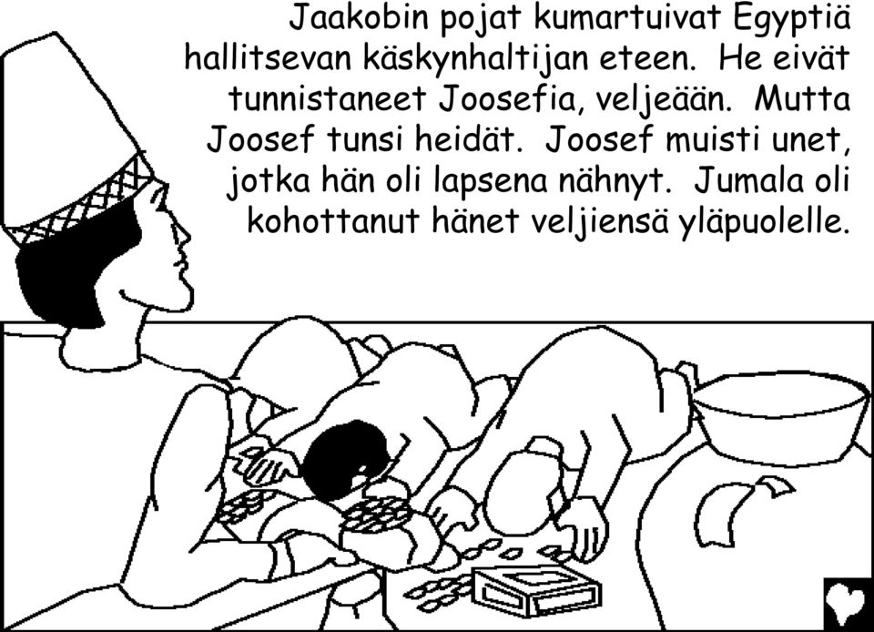 He eivät tunnistaneet Joosefia, veljeään.