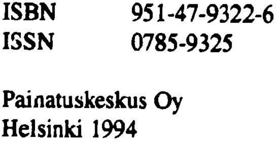 ISSN 0785-9325