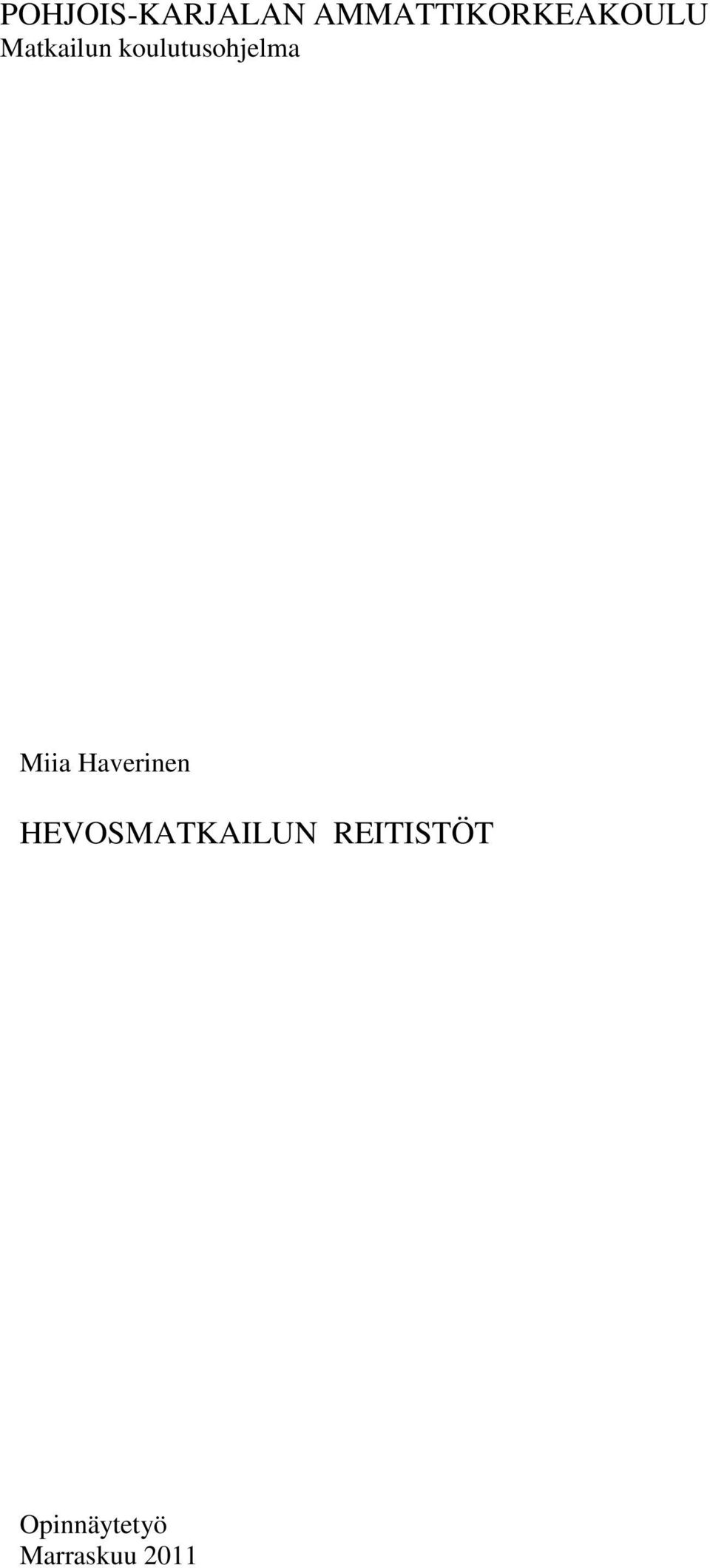 koulutusohjelma Miia Haverinen