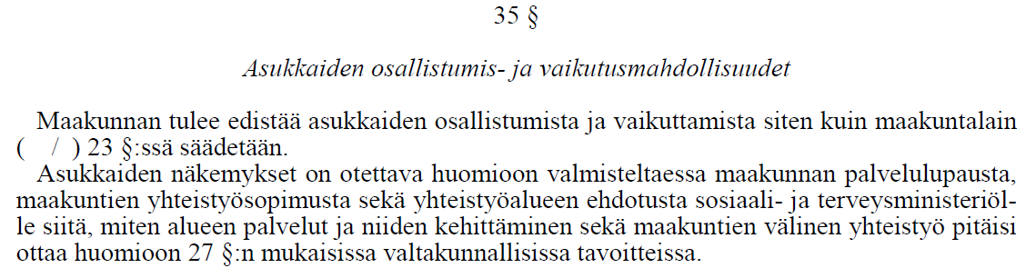 Asukkaiden osallistumis- ja vaikutusmahdollisuudet Sähköinen palautejärjestelmä, yhteistyöfoorumit, kyläraatingit =>