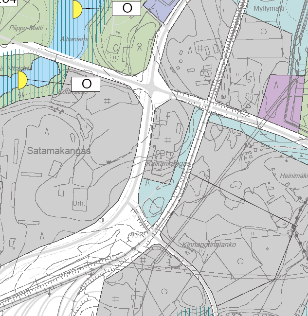 Taajamayleiskaavan kartta1 Taajamayleiskaavan kartta2 3.3 Suunnittelutilanne Taajamayleiskaava Raahen kaupunginvaltuusto on hyväksynyt 11.4.