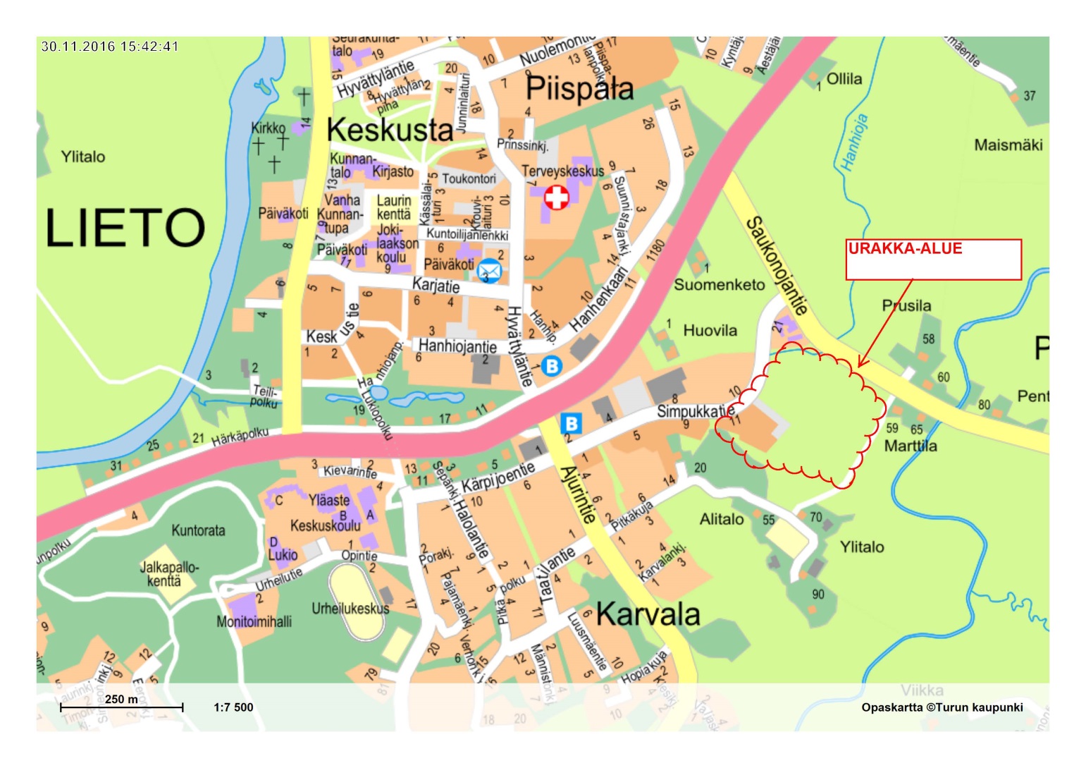 LIEDON KUNTA Kaavoitus ja tekniset palvelut SAUKONOJAN ASEMAKAAVA-ALUEEN