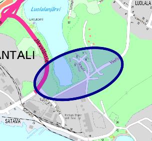 Tavoiteaikataulu: Kaupunginvaltuuston käsittelyyn. Osittain yksityisten omistamaa aluetta. Maankäyttösopimus. Oma työ.