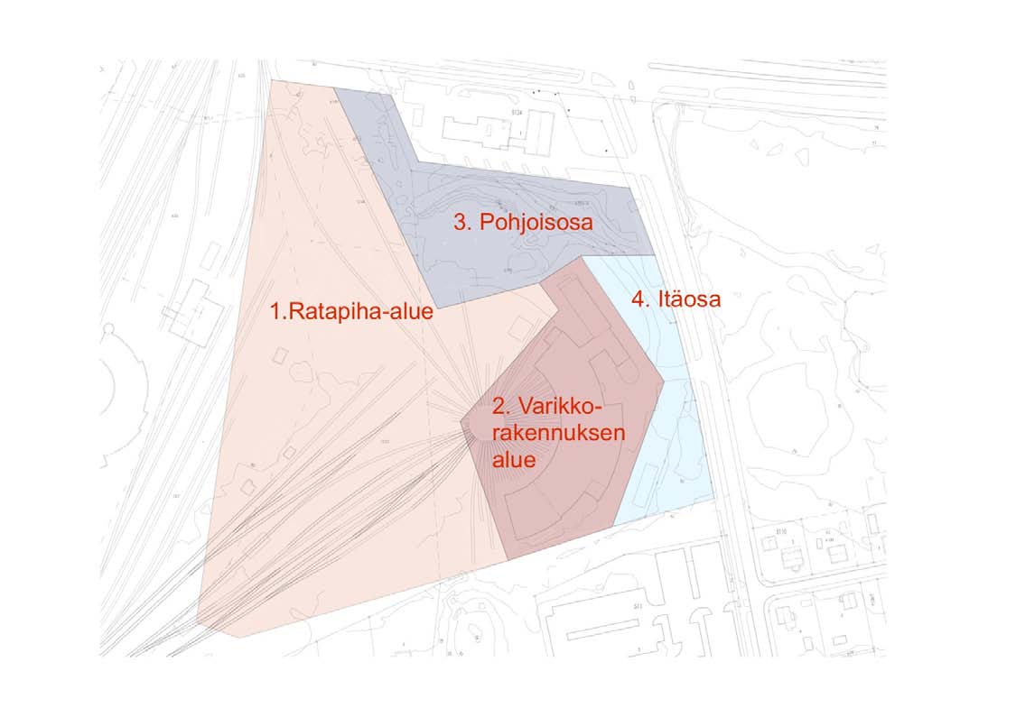 Liite 6, 18 / 19 18 6. Alueen kehittämisestä Edellä olevien tietojen pohjalta joitakin selvityksen tekijän näkemyksiä muutosmahdollisuuksista alueittain. 1. Ratapiha-alue Tämän alueen toiminta on täysin kiinni ratapihan tarpeista.