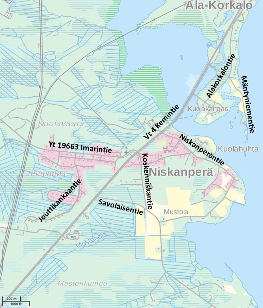 FCG SUUNNITTELU JA TEKNIIKKA OY Raportti 1 (5) Niskanperän OYK liikenneselvitys 1 Liikenteen nykytilanne 1.