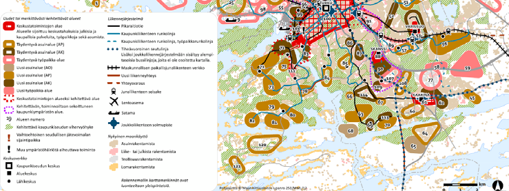 Suunnittelun keskeisinä periaatteina: o o o o käyttäjälähtöisyyden huomioiminen liikennetarpeen ja autoriippuvuuden vähentäminen kestävien liikennemuotojen