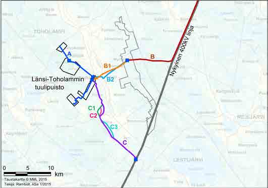 LÄNSI-TOHOLAMMIN TUULIPUISTON 110 KV SISÄINEN VOIMALINJA, YMPÄRISTÖSELVITYS 2 LÄNSI-TOHOLAMMIN TUULIPUISTON 110 KV SISÄINEN VOIMALINJA, YMPÄRISTÖSELVITYS 3 2.