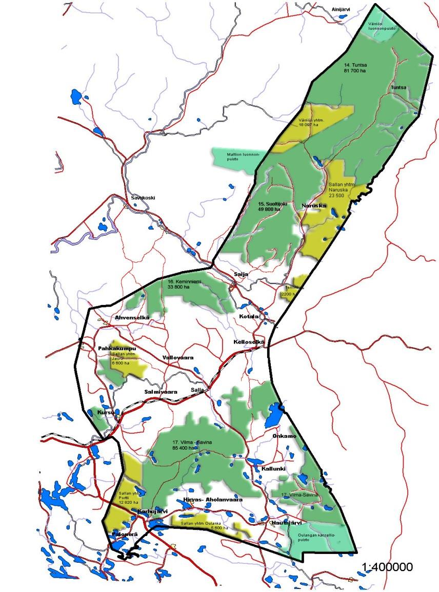 Hirvilupien jakaantuminen eri alueille ja verotuskertoimet Pintaala Kerroin Hirveä Vasa Pyynti- Kerroin Verotusalueet hirviä % lupina pyyntil. 1.