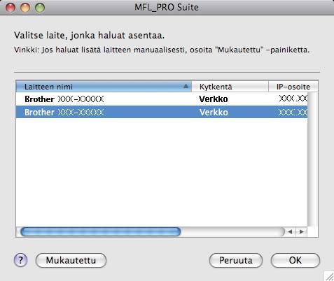 Lngllinn vrkko Mintosh Lngllisn vrkkoyhtyn käyttäjät (M OS X 10.4.11 10.6.x) 11 Ennn snnust 12 MFL-Pro Suitn sntminn Vrmist, ttä littsn j Mintoshtitokonsn on kytktty virt.