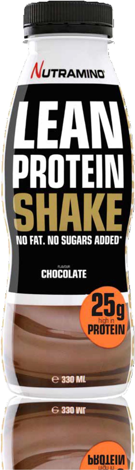 LEAN PROTEIN SHAKE CHOCOLATE 330 ml Nutramino Lean Protein Shake on maailman herkullisin dieettishake. Se sisältää 25 g proteiinia, joka auttaa tukemaan lihasten palautumista.