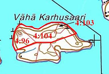 1. Taustoja Sysmän Vähä Karhusaaren pohjoisreunaan, tilalle 4:103 ollaan kaavoittamassa neljää mökkitonttia. Kaava-alueeseen otettiin keväällä 2016 mukaan myös tila 4:96.