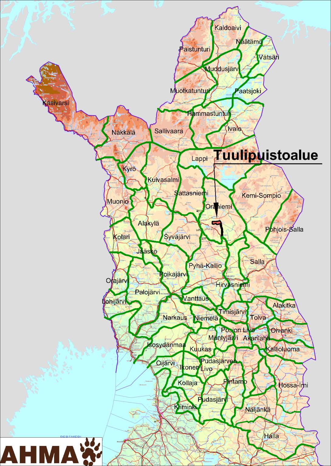 37 erityisesti poronhoitoa varten tarkoitetulle alueelle. Paliskuntain yhdistyksen tilastojen mukaan 31.5.