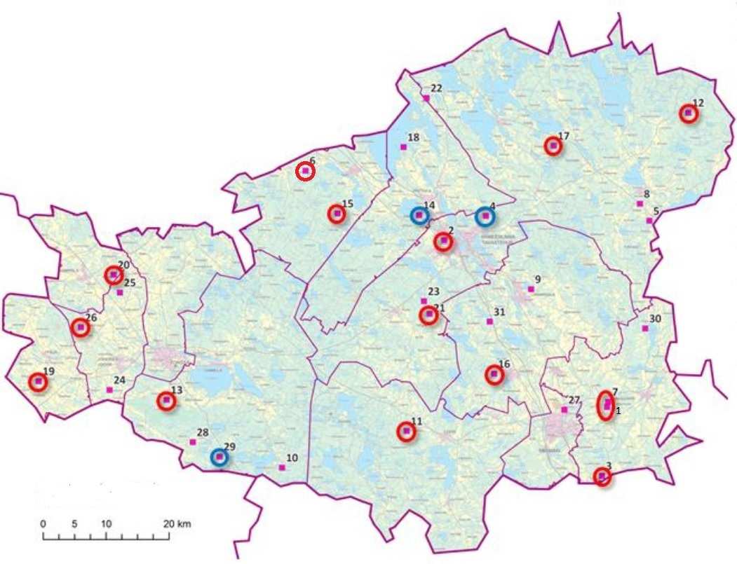 116 / 127 Ohjausvaikutus ja toteutus: Maakuntakaavaan 2040 kohdemerkinnöin merkityt ampumaradat ovat kaikki olemassa olevia, toimivia ampumarata-alueita.