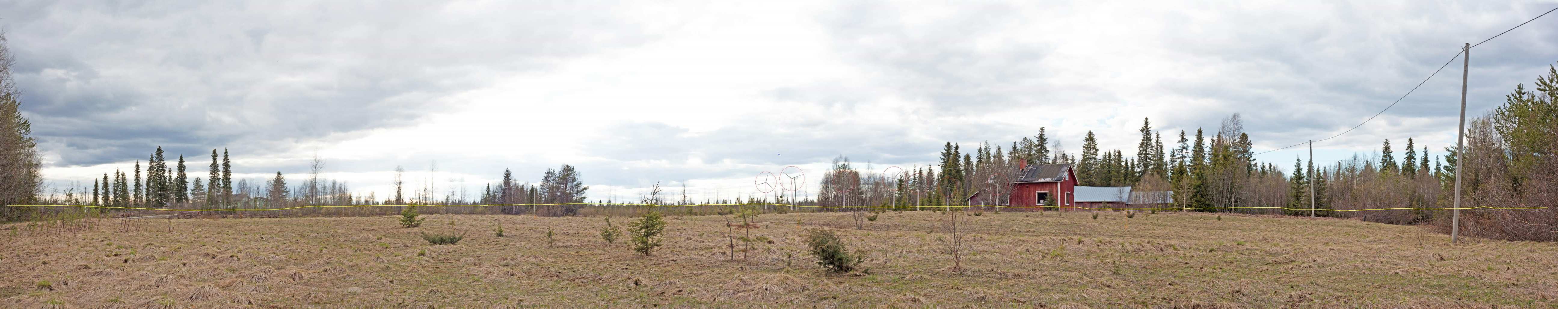 FCG SUUNNITTELU JA TEKNIIKKA OY Kuva 2. Valokuvasovite 1, etäisyys lähimpään voimalaan noin 3,9 km.