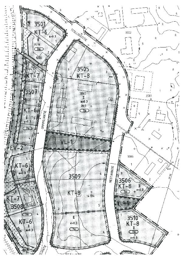 Tilavaraus jäteasemalle kaavoituksessa Tontti 3505 kaavoitettu liike-, teollisuus-