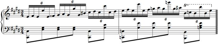 26 Esimerkki 22. Grand duo concertante, sellon appassionatoteema Esimerkki 23.