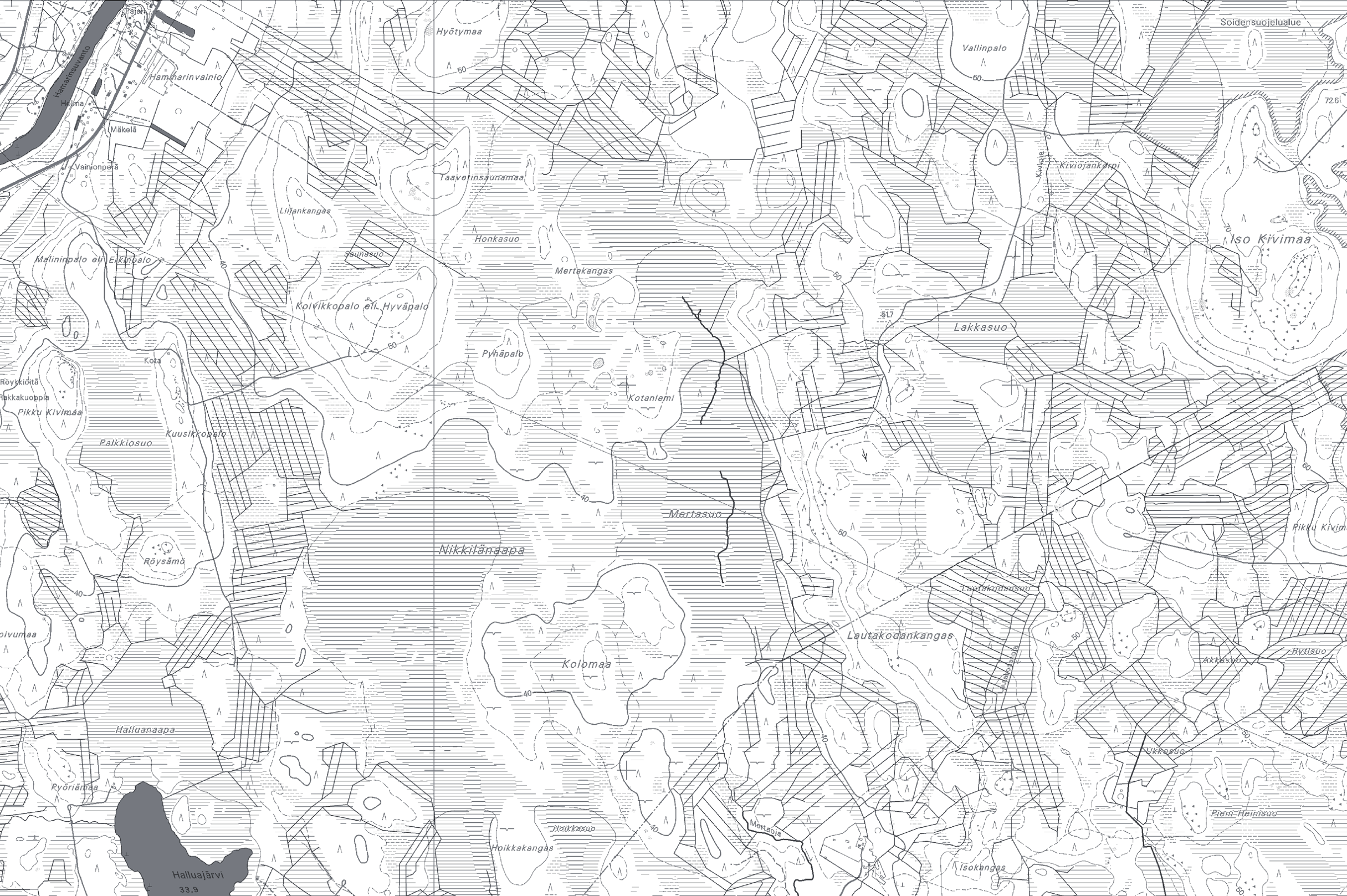 a 0 0,5 b 1 km 7310 aapasuot - priorisoitu luontotyyppi 9010 luonnonmetsät - priorisoitu luontotyyppi, ei suojeluperusteena 91D0 puustoiset suot - priorisoitu luontotyyppi, ei suojeluperusteena